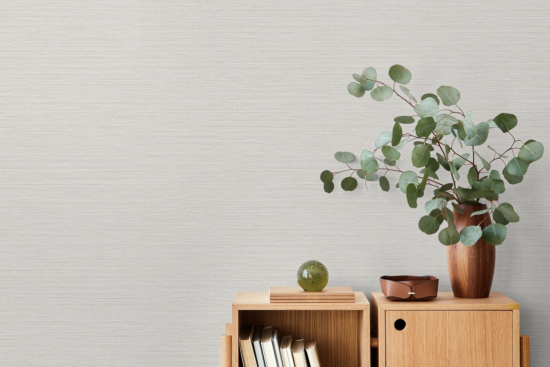 Fibers and Threads Newton Faux Sisal Embossed Vinyl Unpasted Wallpaper