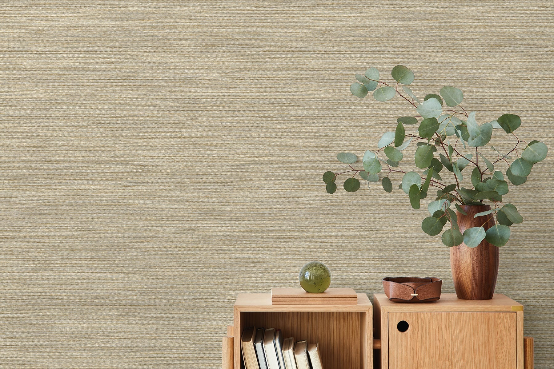 Fibers and Threads Newton Faux Sisal Embossed Vinyl Unpasted Wallpaper
