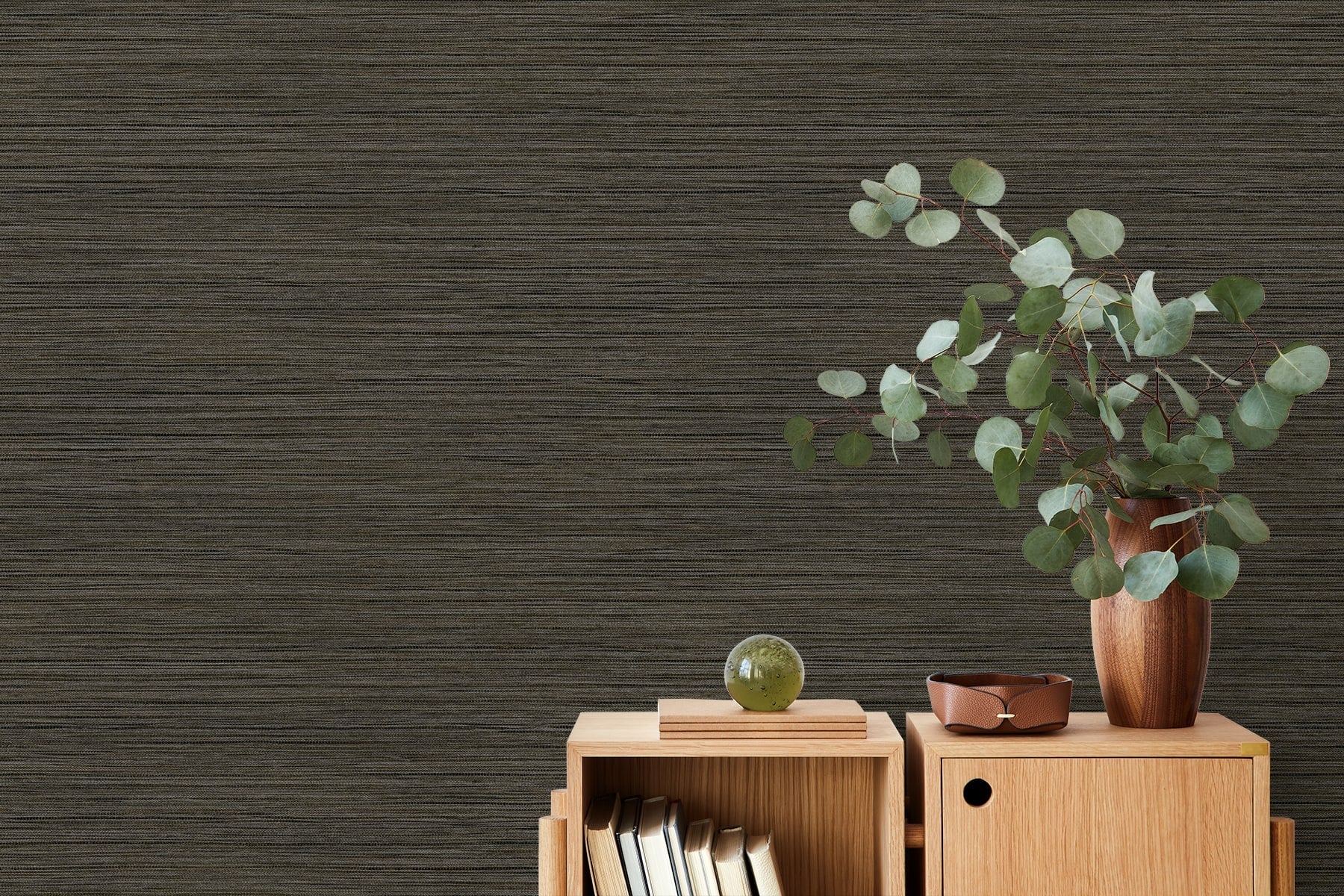 Fibers and Threads Newton Faux Sisal Embossed Vinyl Unpasted Wallpaper