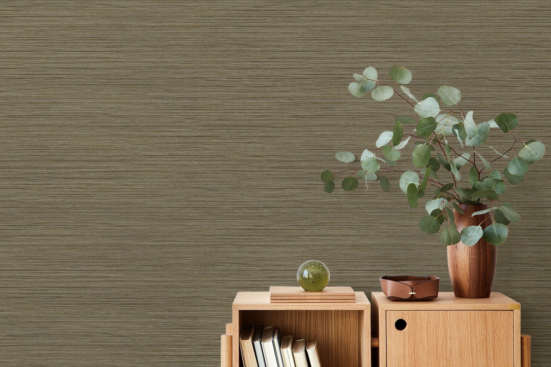 Fibers and Threads Newton Faux Sisal Embossed Vinyl Unpasted Wallpaper