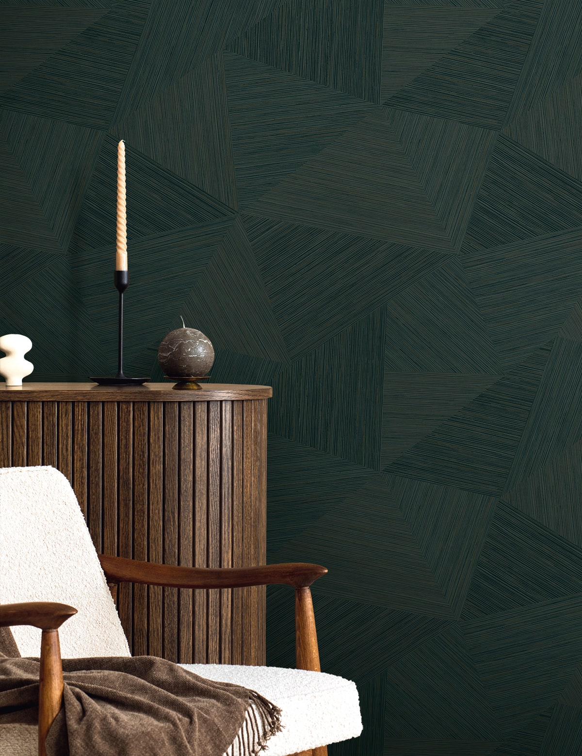 Fibers and Threads Middleton Geometric Embossed Vinyl Unpasted Wallpaper