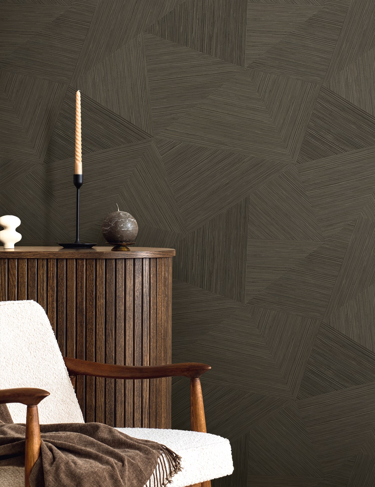 Fibers and Threads Middleton Geometric Embossed Vinyl Unpasted Wallpaper