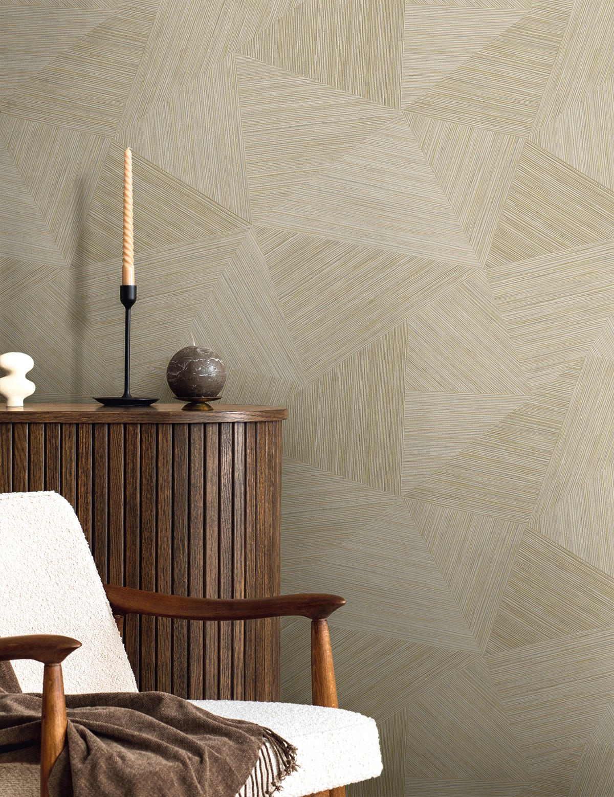 Fibers and Threads Middleton Geometric Embossed Vinyl Unpasted Wallpaper