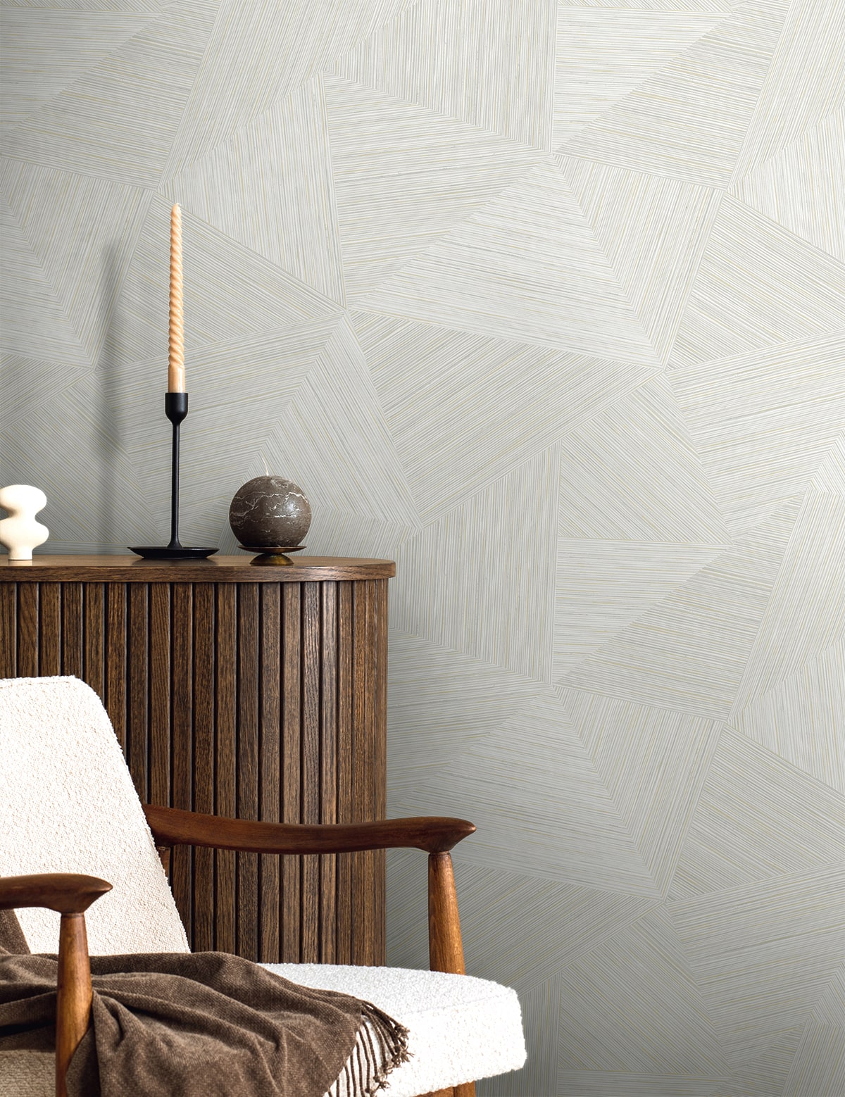 Fibers and Threads Middleton Geometric Embossed Vinyl Unpasted Wallpaper