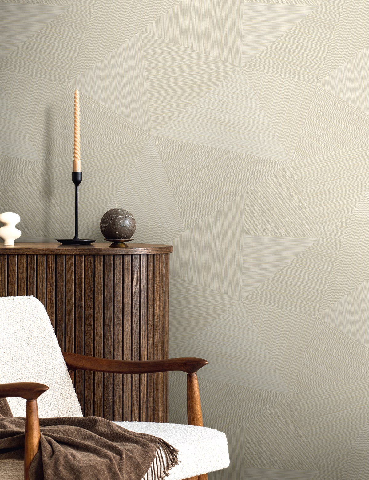 Fibers and Threads Middleton Geometric Embossed Vinyl Unpasted Wallpaper