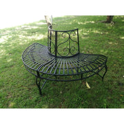 Half-Circle, Outdoor Tree Bench - Black