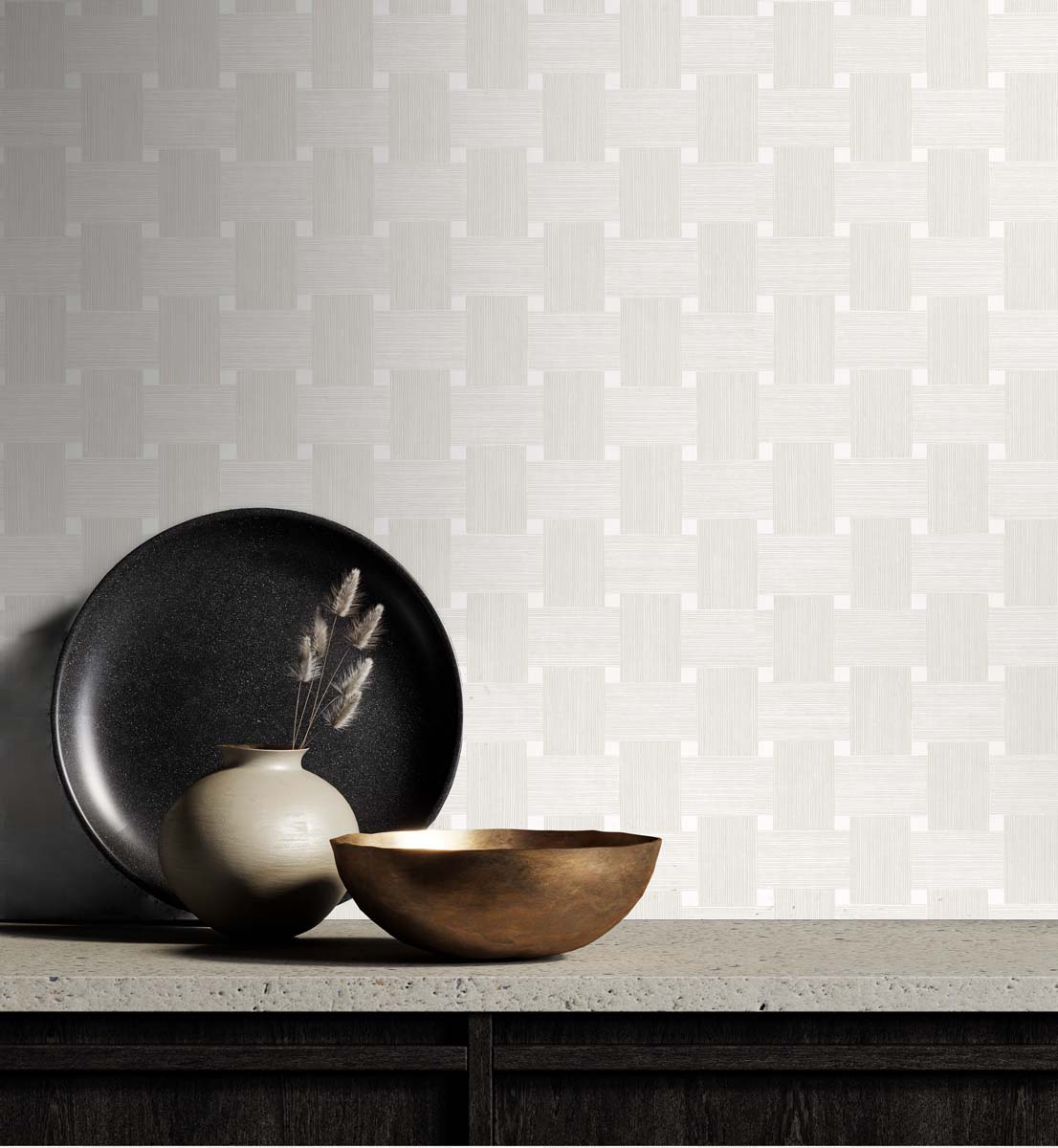 Even More Textures Basketweave Embossed Vinyl Unpasted Wallpaper