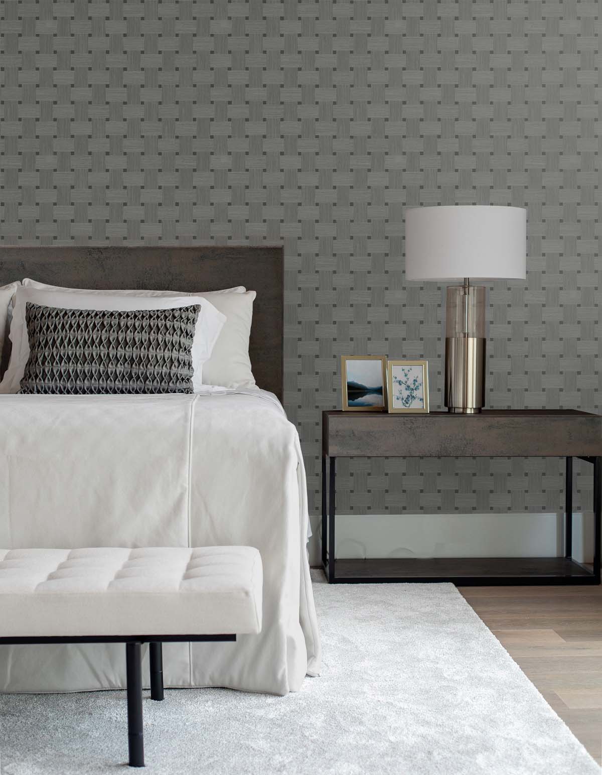 Even More Textures Basketweave Embossed Vinyl Unpasted Wallpaper