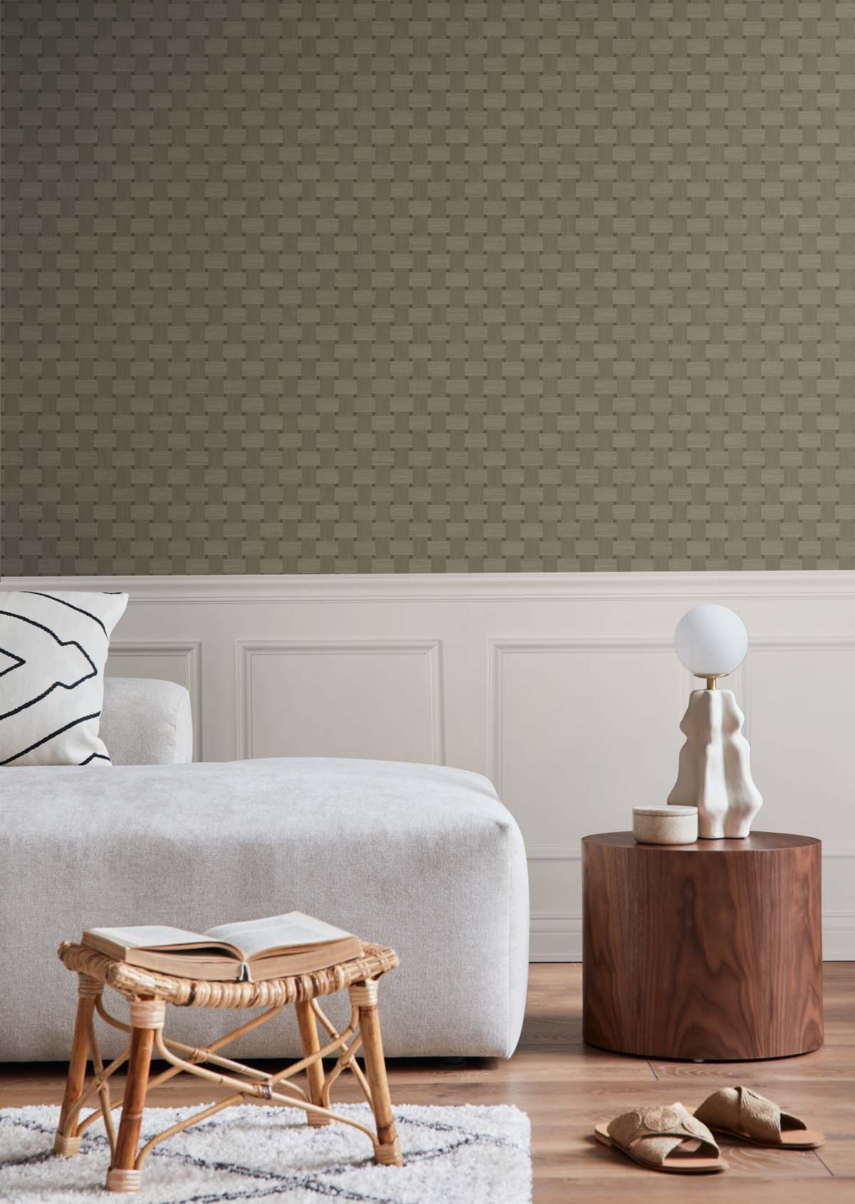 Even More Textures Basketweave Embossed Vinyl Unpasted Wallpaper