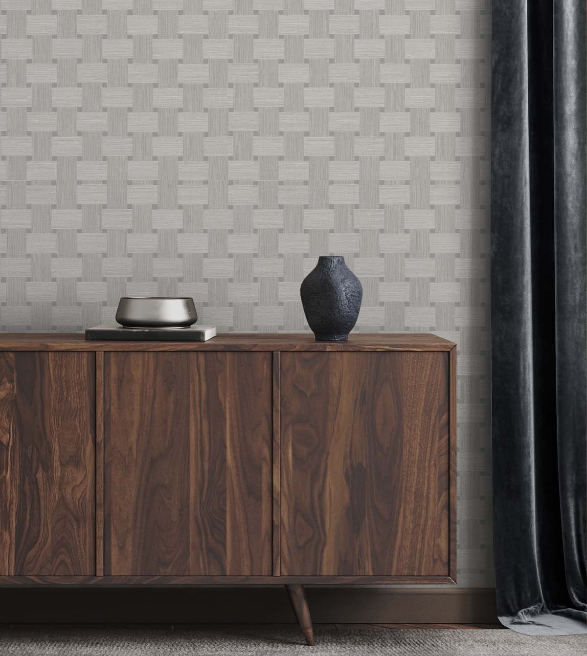 Even More Textures Basketweave Embossed Vinyl Unpasted Wallpaper