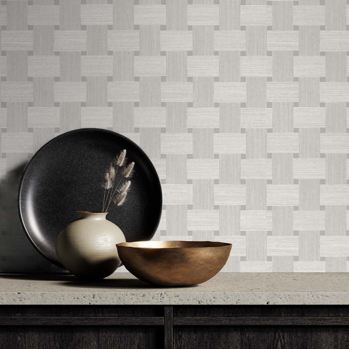 Even More Textures Basketweave Embossed Vinyl Unpasted Wallpaper