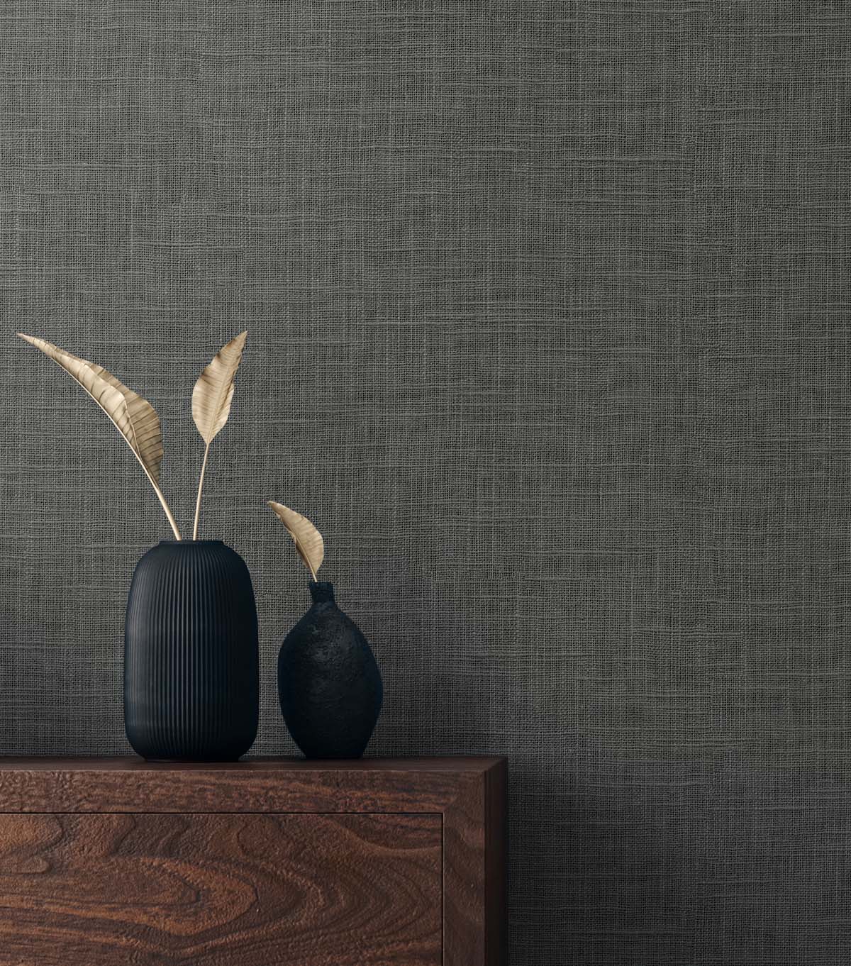 Even More Textures Myrna Linen Embossed Vinyl Unpasted Wallpaper