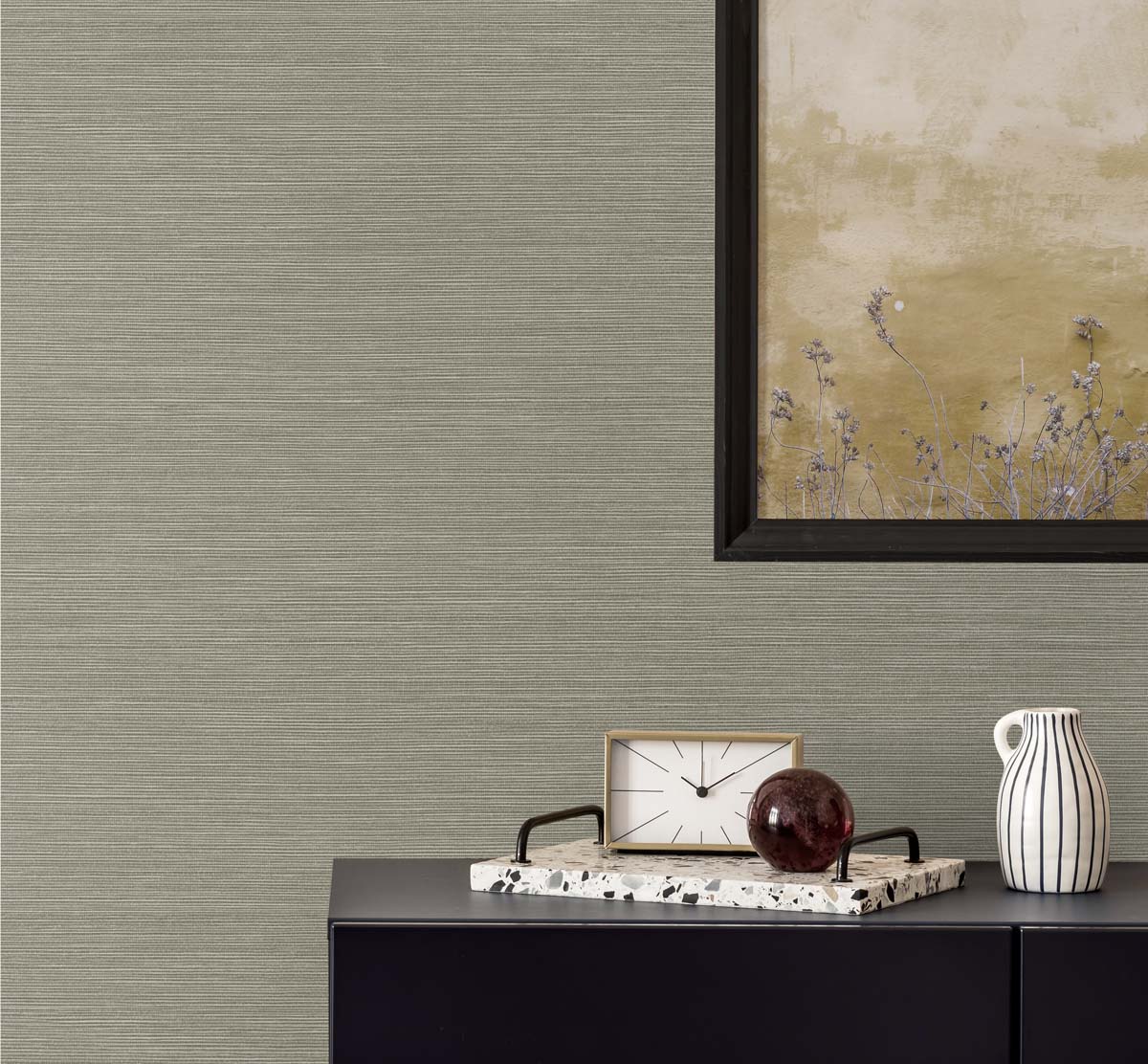 Even More Textures Seawave Faux Sisal Embossed Vinyl Unpasted Wallpaper