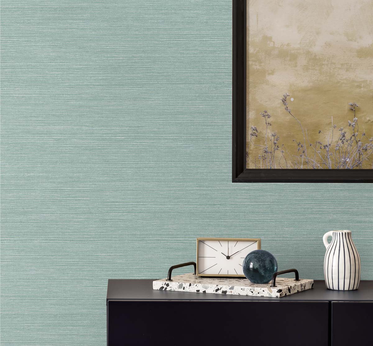 Even More Textures Seawave Faux Sisal Embossed Vinyl Unpasted Wallpaper