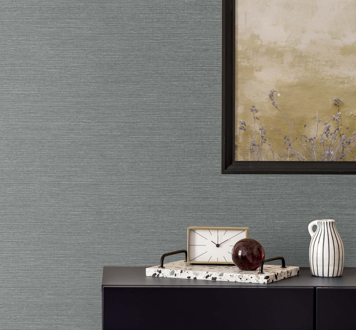Even More Textures Seawave Faux Sisal Embossed Vinyl Unpasted Wallpaper