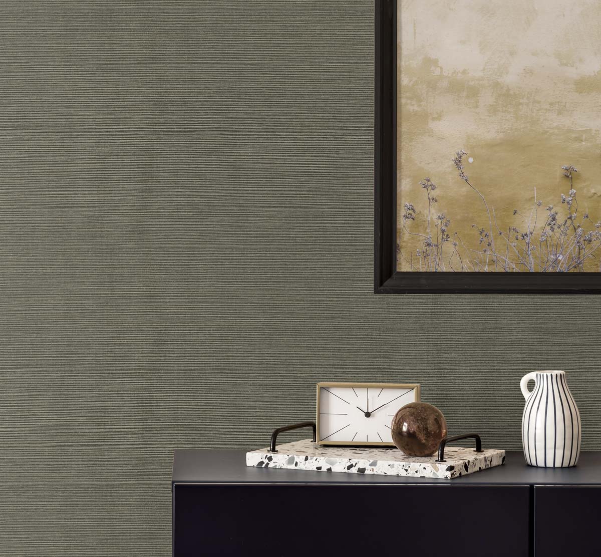 Even More Textures Seawave Faux Sisal Embossed Vinyl Unpasted Wallpaper