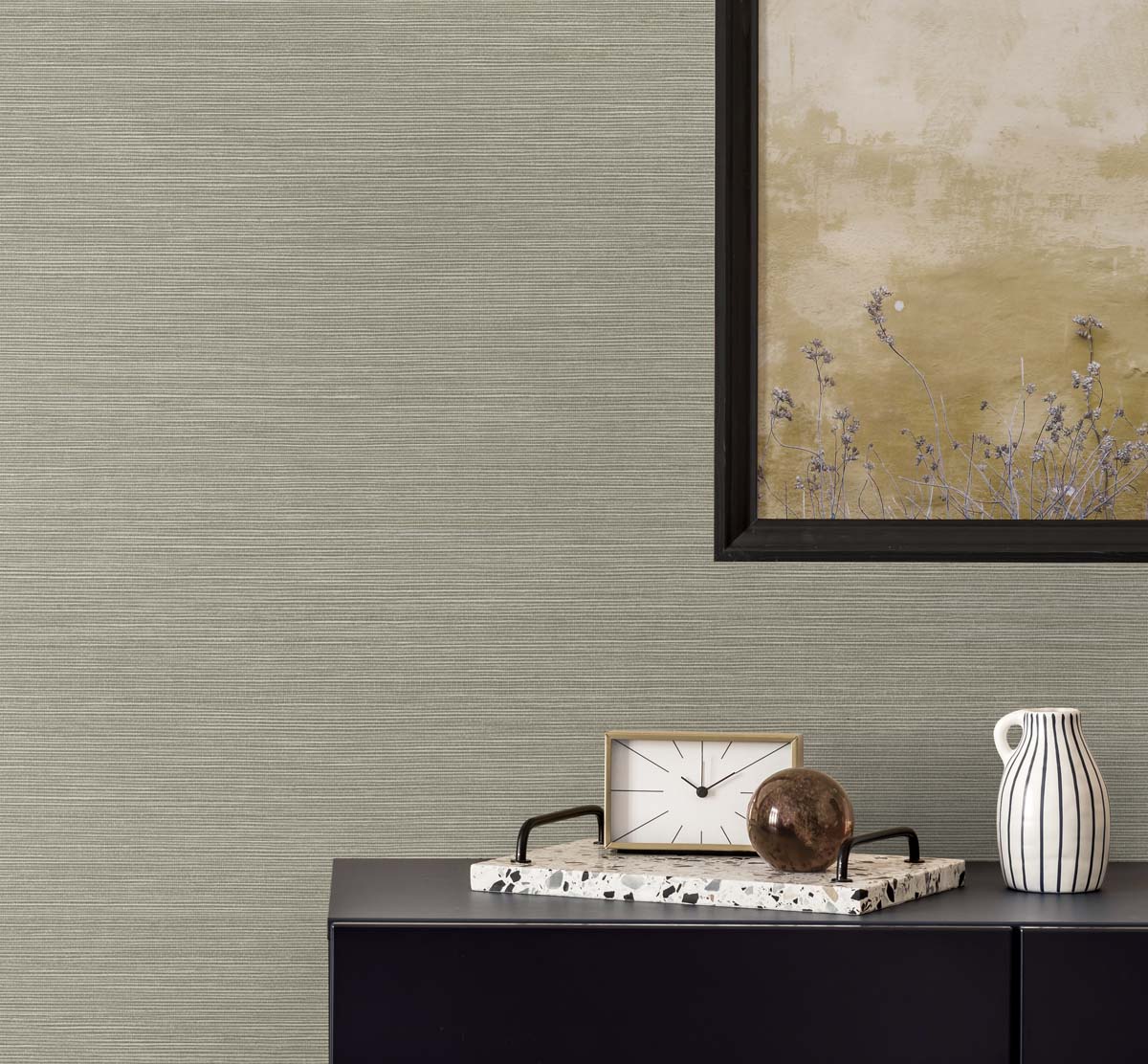 Even More Textures Seawave Faux Sisal Embossed Vinyl Unpasted Wallpaper