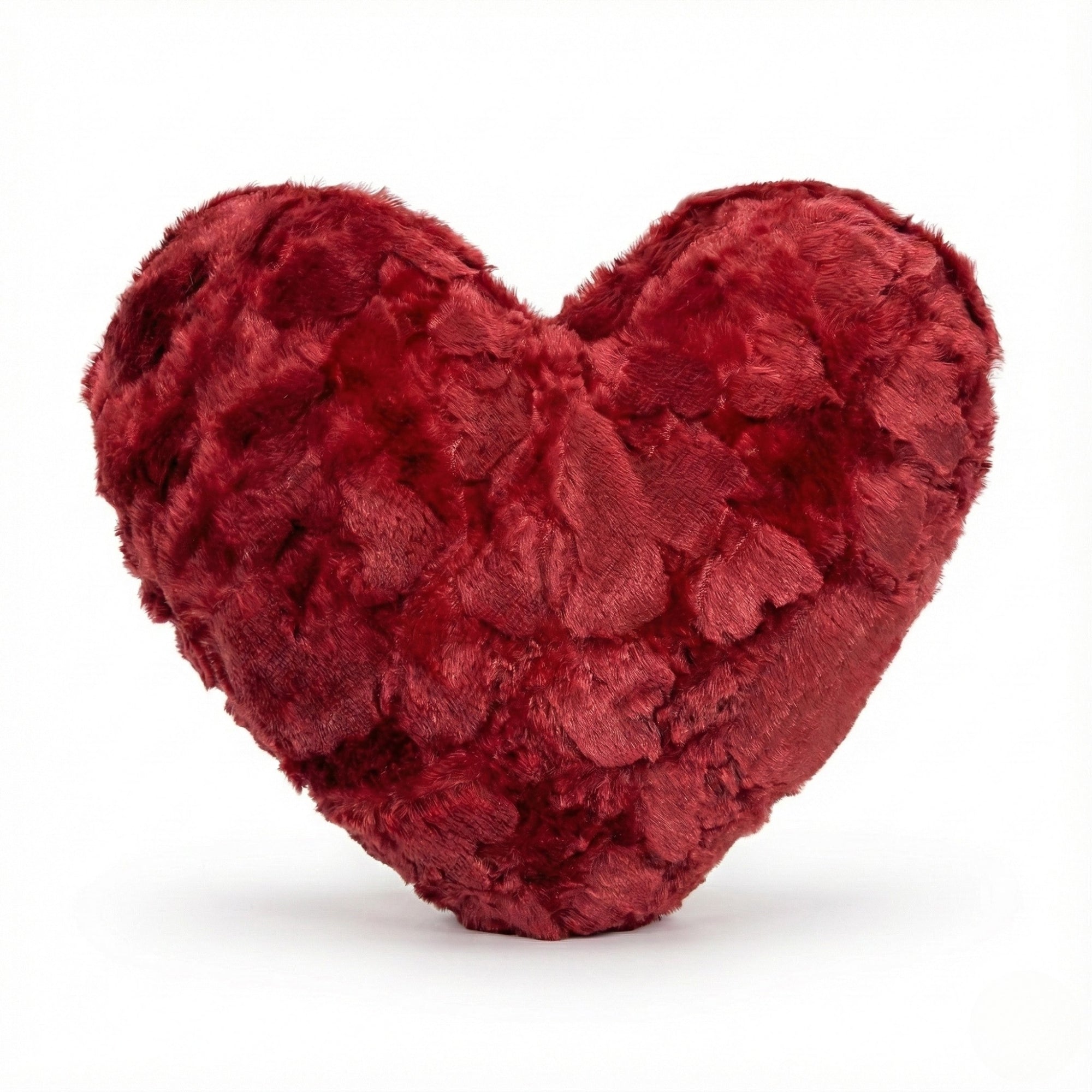 Romantic Valentine Heart Shaped Red Throw Pillow