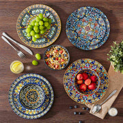 Simi 18 Piece Dinnerware Set with Double-Sided Bowls
