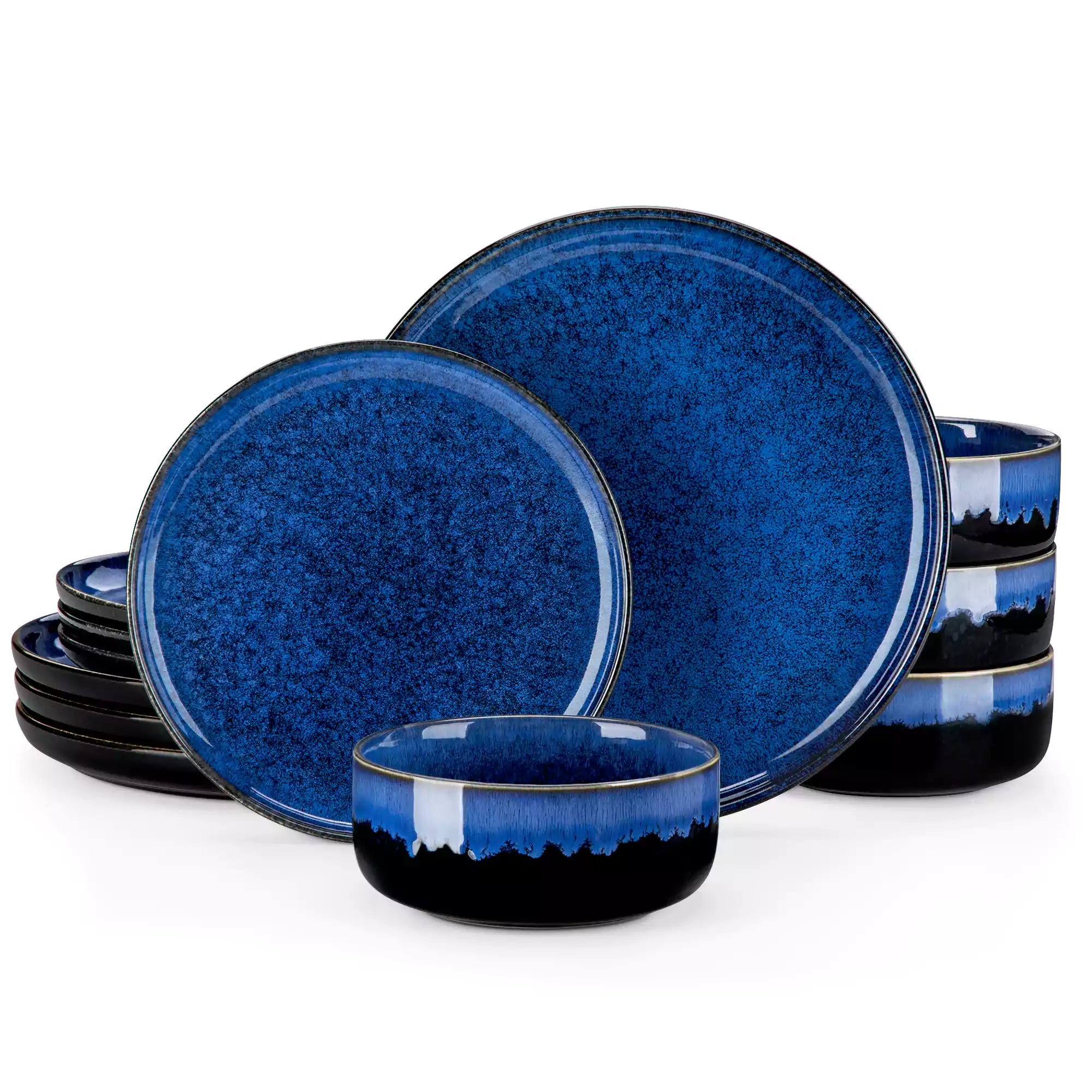 Starry Lipped-Edge 12 Piece Dinnerware Set