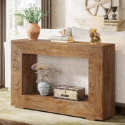 Farmhouse Entryway or Sofa Table in Brown Wood Finish