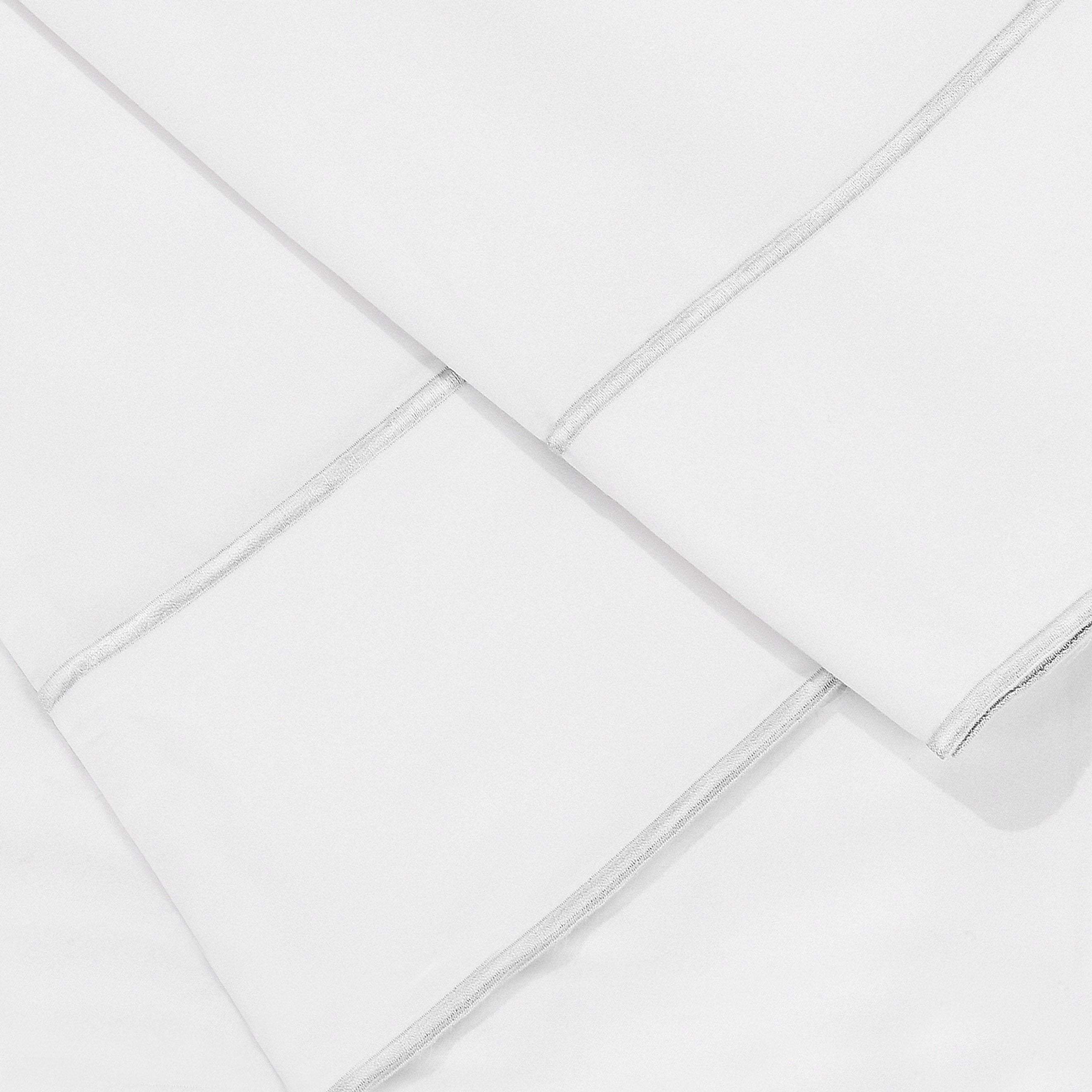 600 Thread Framed Sateen Embroidered Cotton Pillowcase Pair