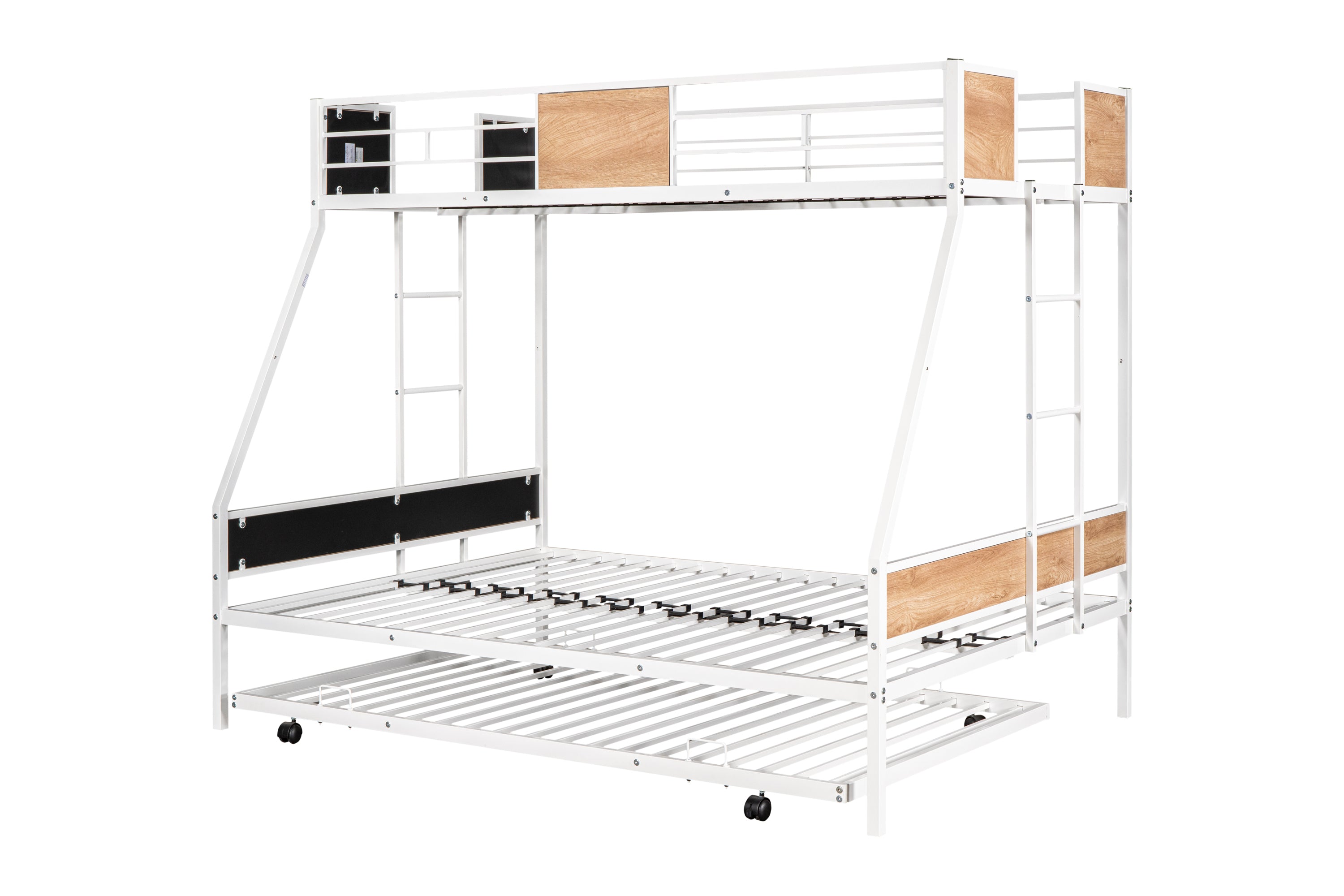 Metal Twin-Over-Full Bunk Bed with Trundle