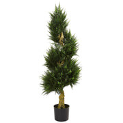4.5' Spiral Cypress Artificial Tree UV Resistant