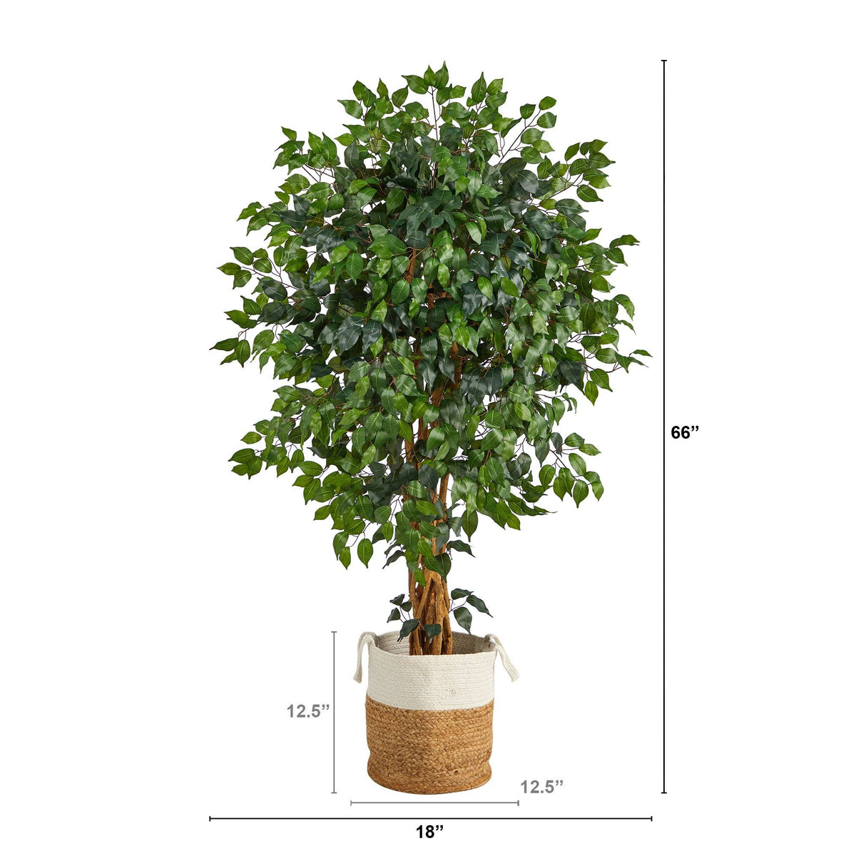 5.5’ Palace Ficus Artificial Tree with in Planter