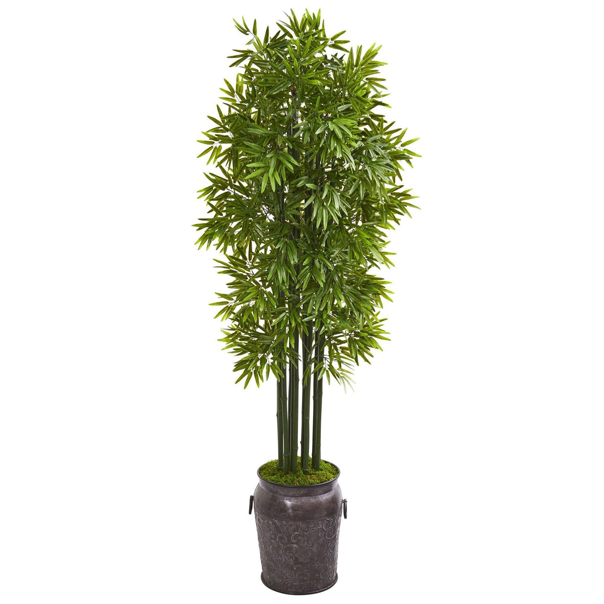 6’ Bamboo Artificial Tree with Black Trunks in Planter