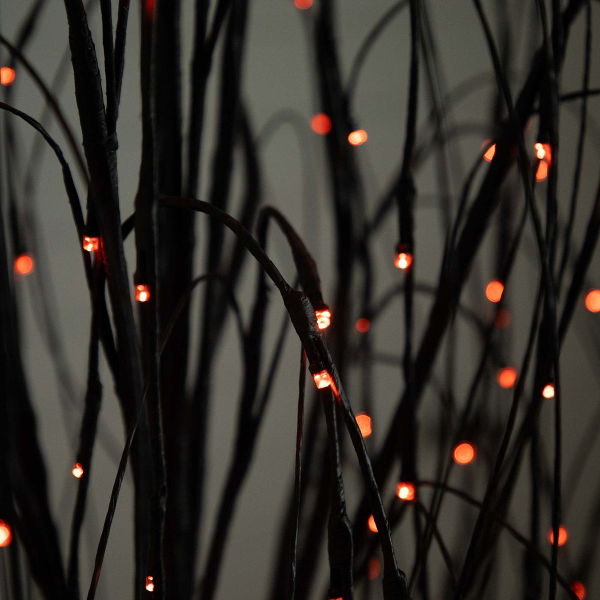 6’ Pre-Lit Halloween Black Willow Artificial Tree with LED Lights