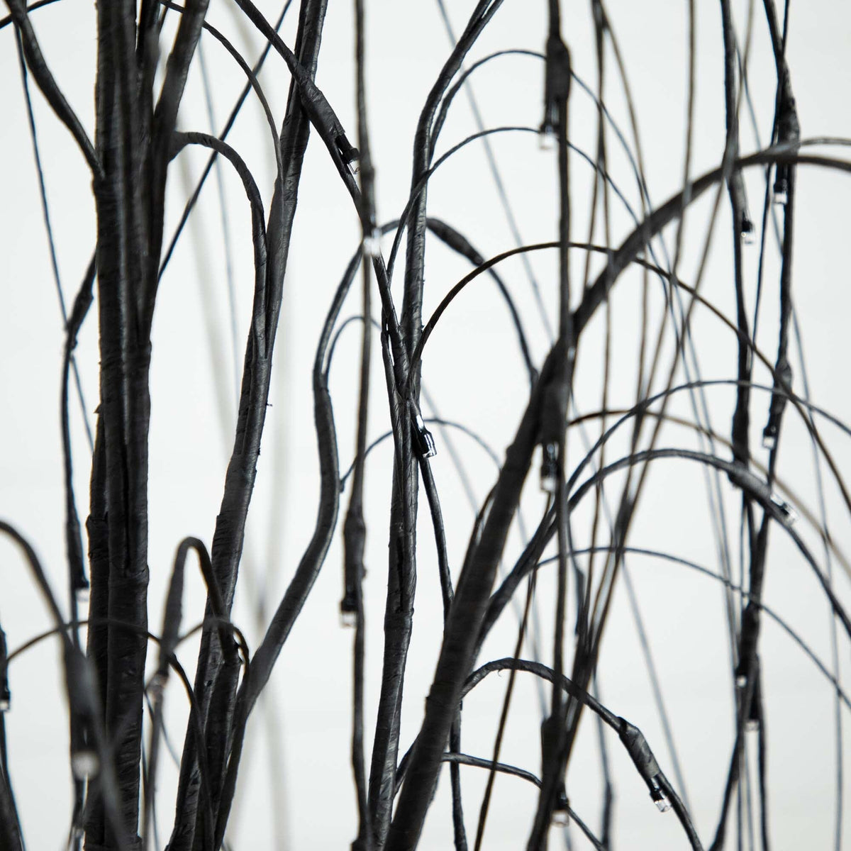 6’ Pre-Lit Halloween Black Willow Artificial Tree with LED Lights
