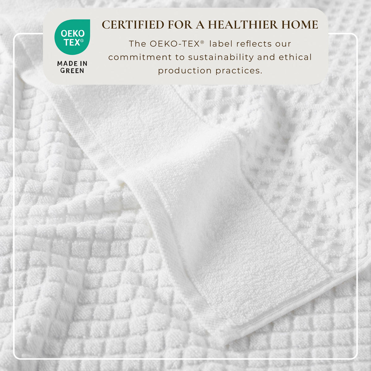 Cotton Diamond Waffle Weave Bath Towel Set - Grayson Collection