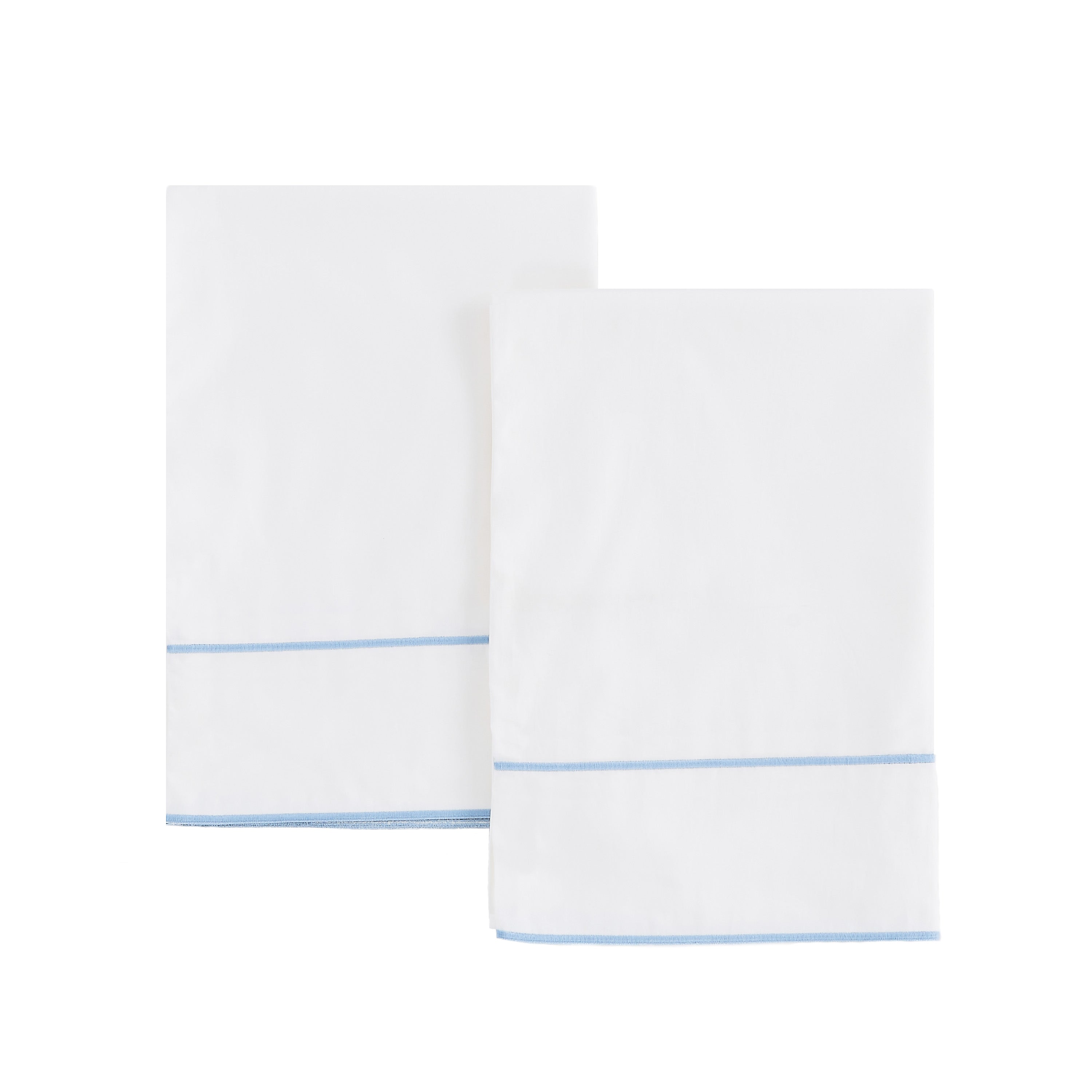 600 Thread Framed Sateen Embroidered Cotton Pillowcase Pair