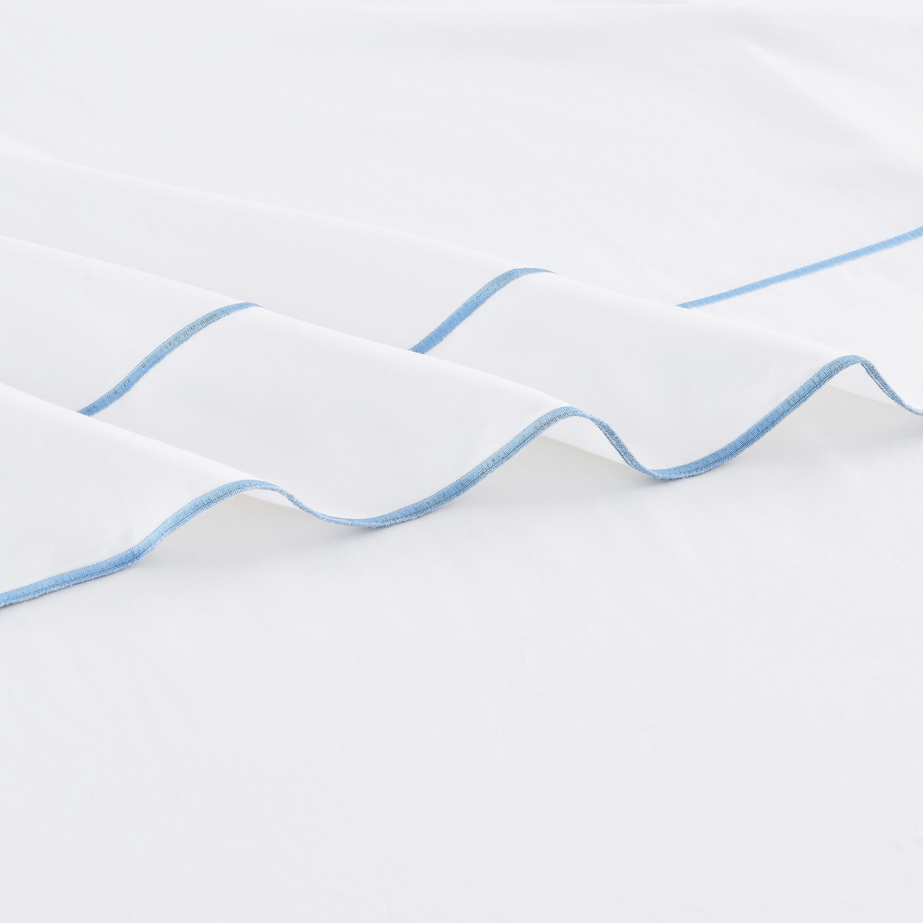 600 Thread Framed Sateen Embroidered Cotton Pillowcase Pair
