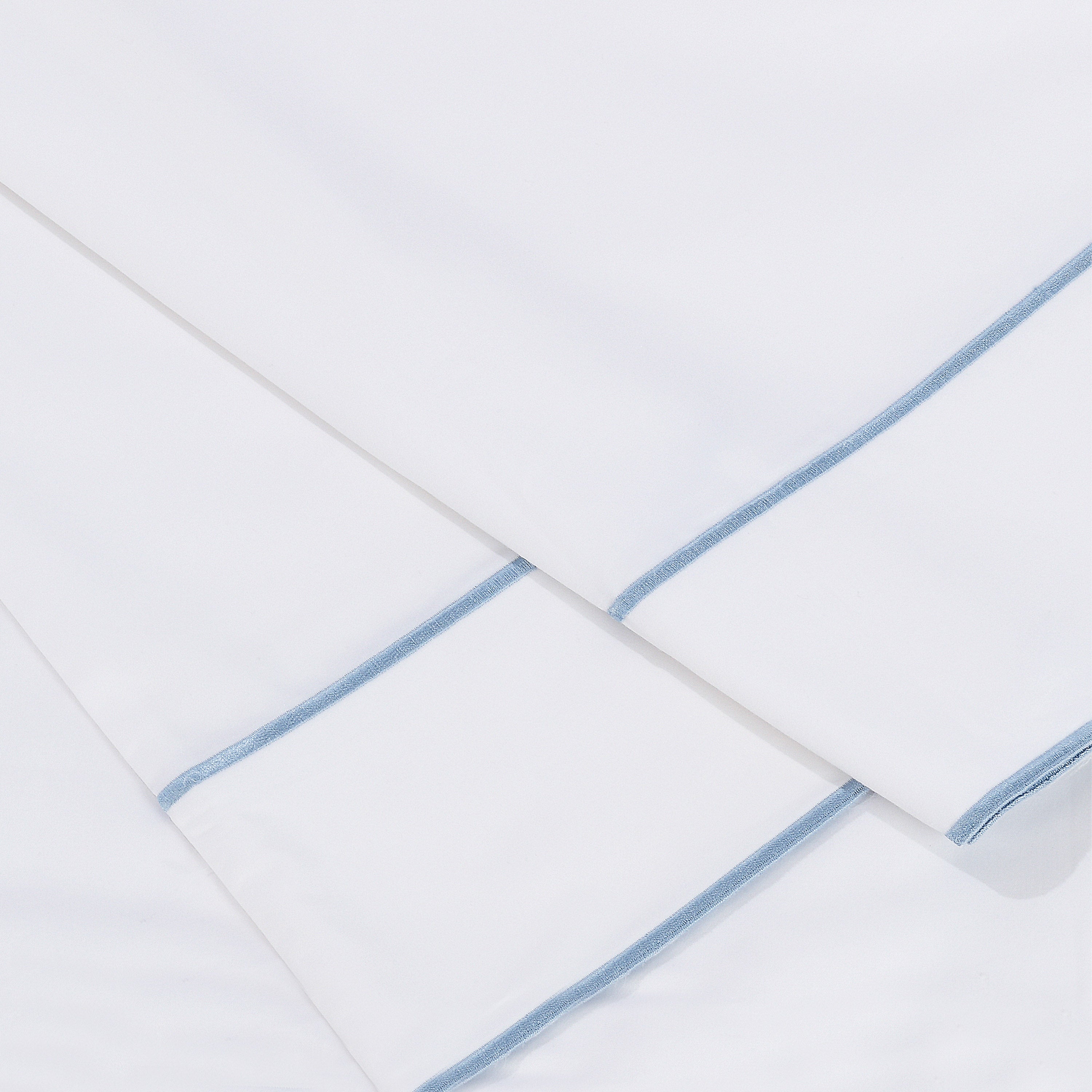 600 Thread Framed Sateen Embroidered Cotton Pillowcase Pair