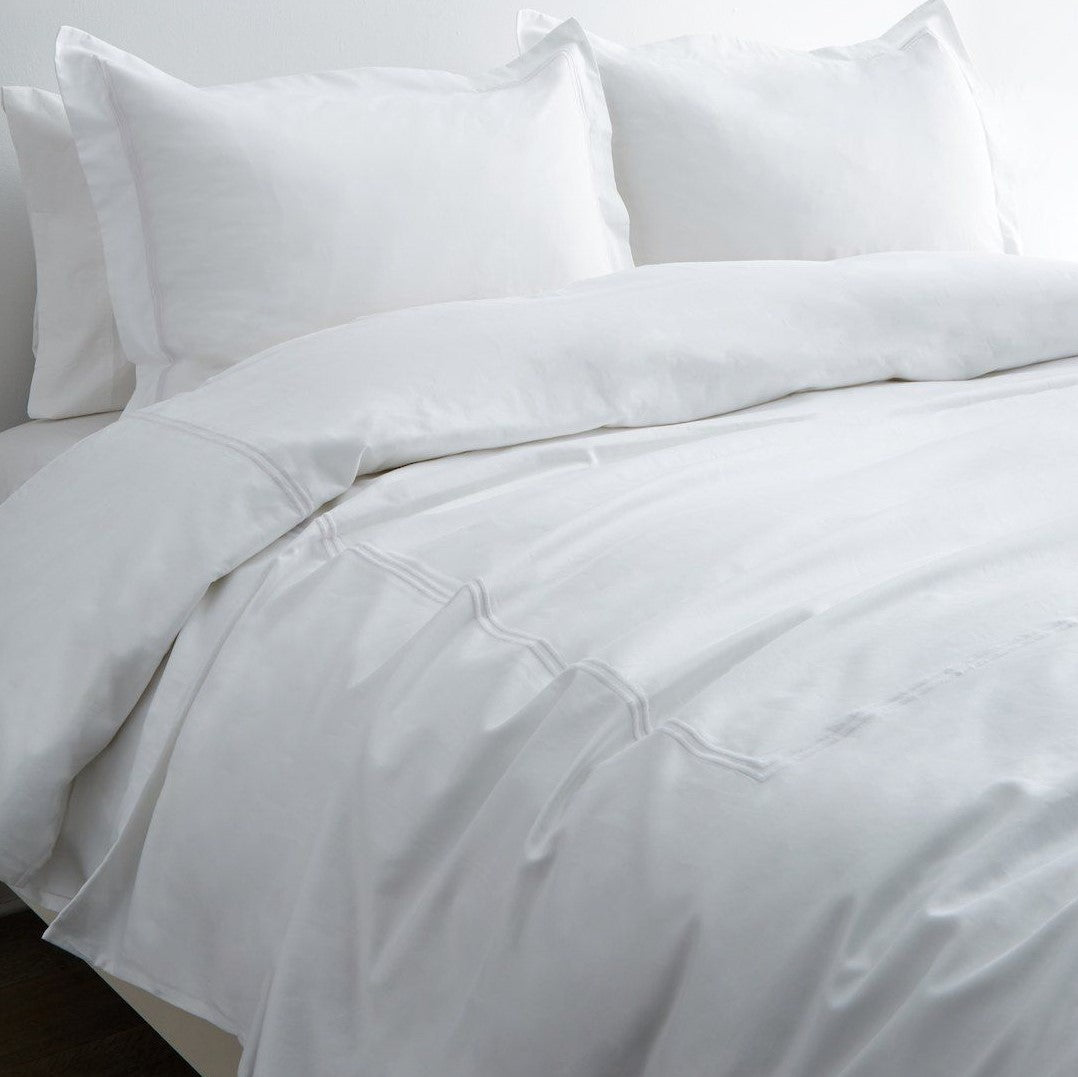 Border Stripe Embroidered Duvet Set