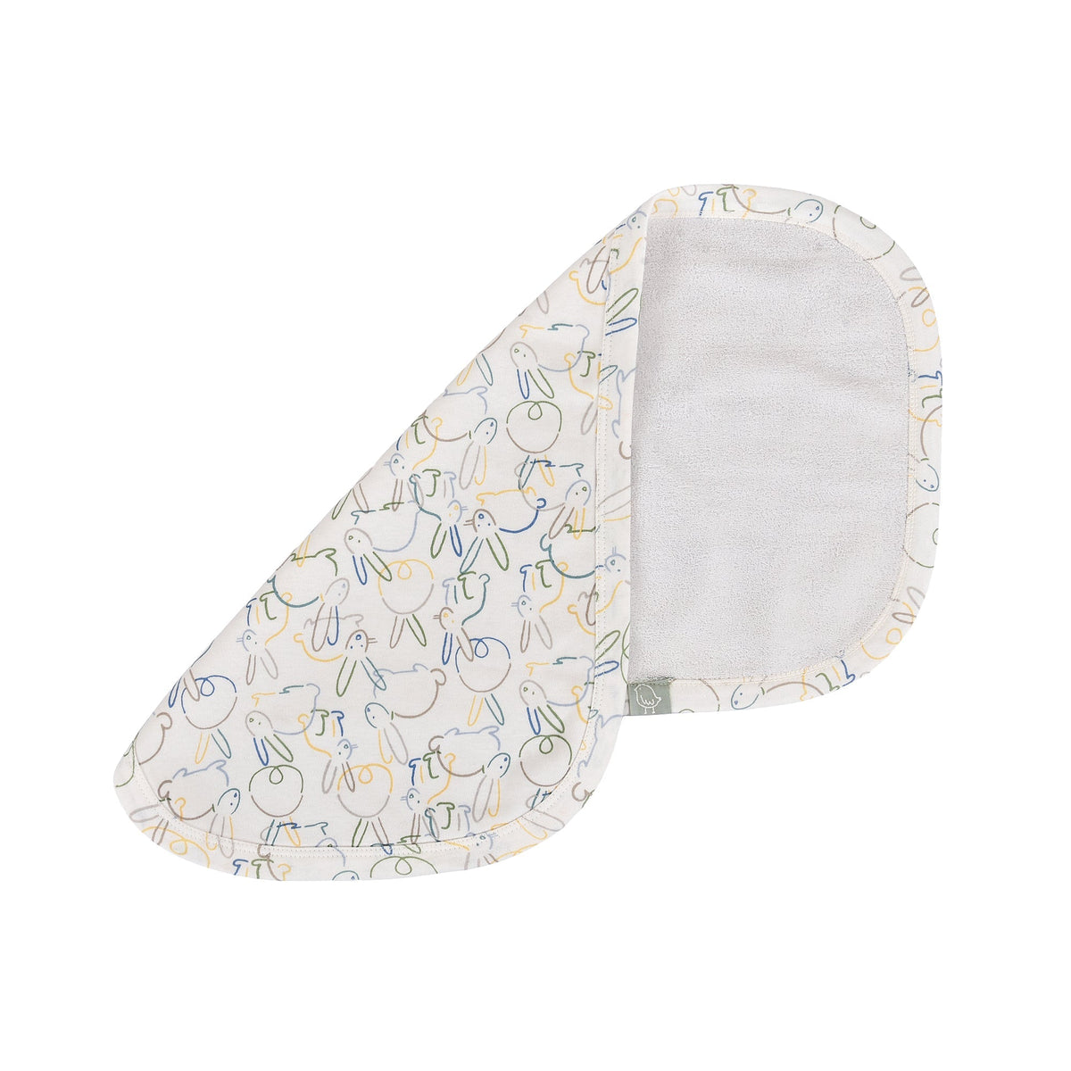 Finn + Emma burp cloth | bunnies