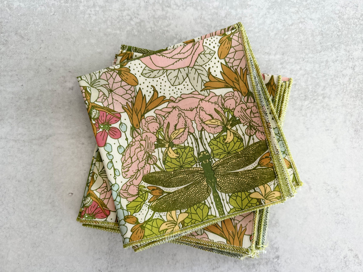 Dragonfly Cloth Napkins, Set of 4