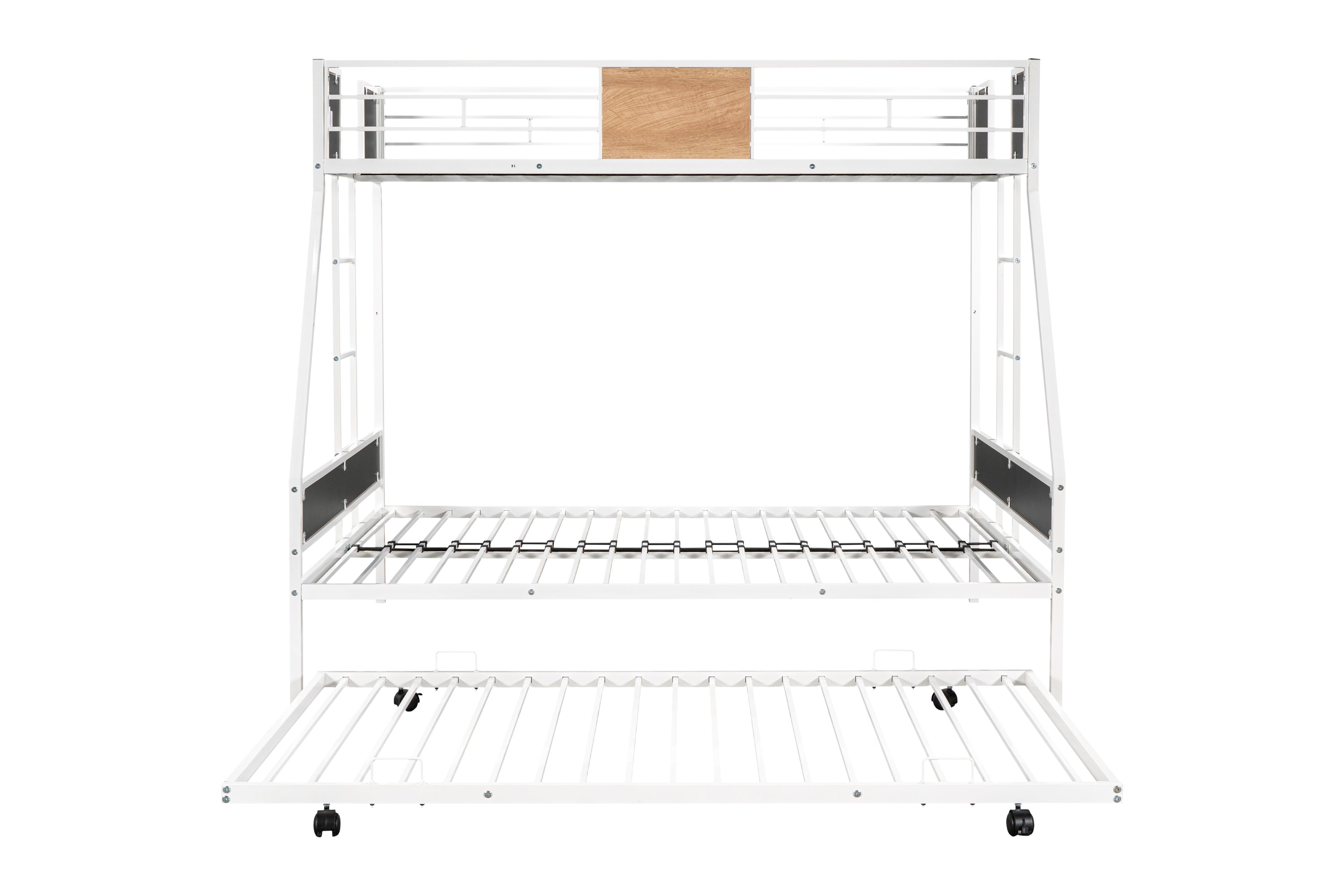 Metal Twin-Over-Full Bunk Bed with Trundle