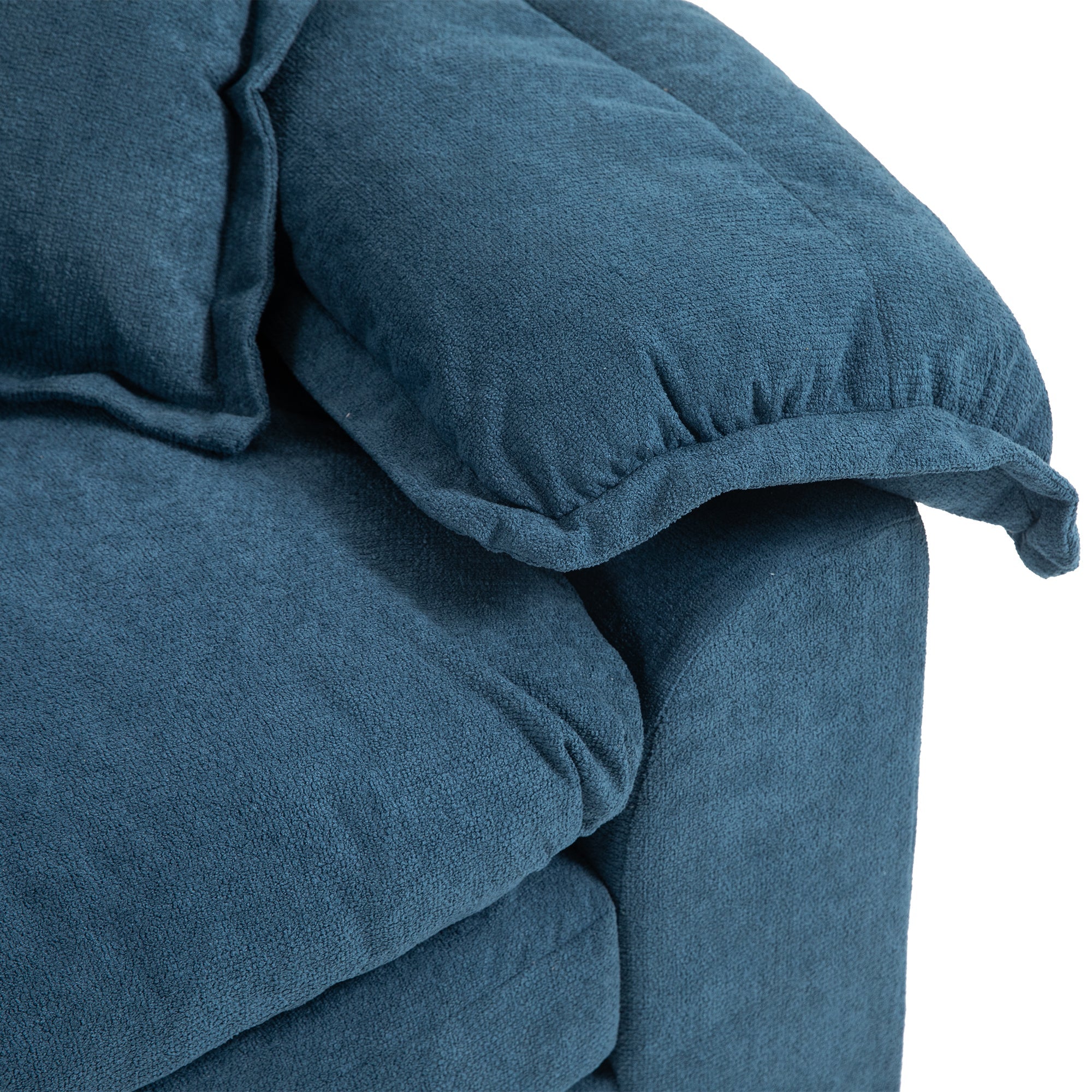 84' Chenille Sofa Small Sofa Loveseat Couch, Blue