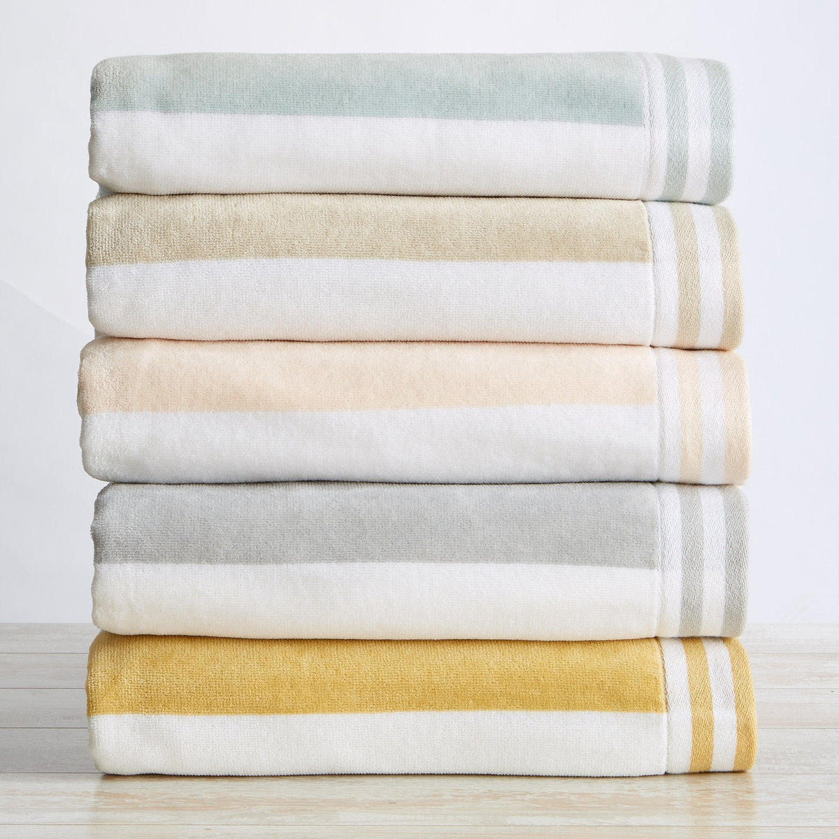4 Pack Striped Cabana Beach Towel - Edgartown Collection