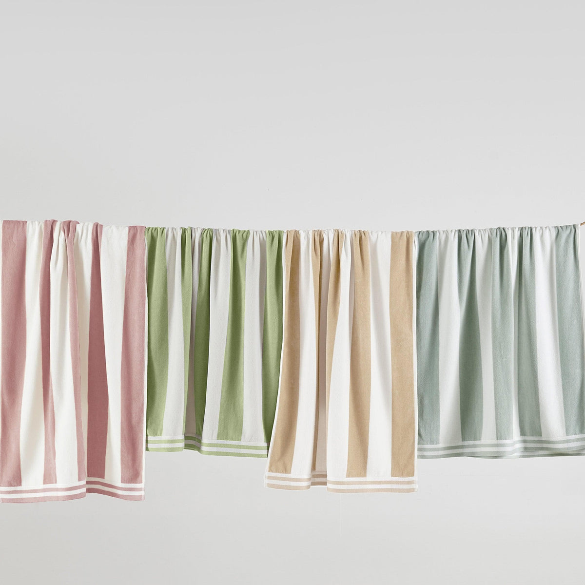 4 Pack Striped Cabana Beach Towel - Edgartown Collection