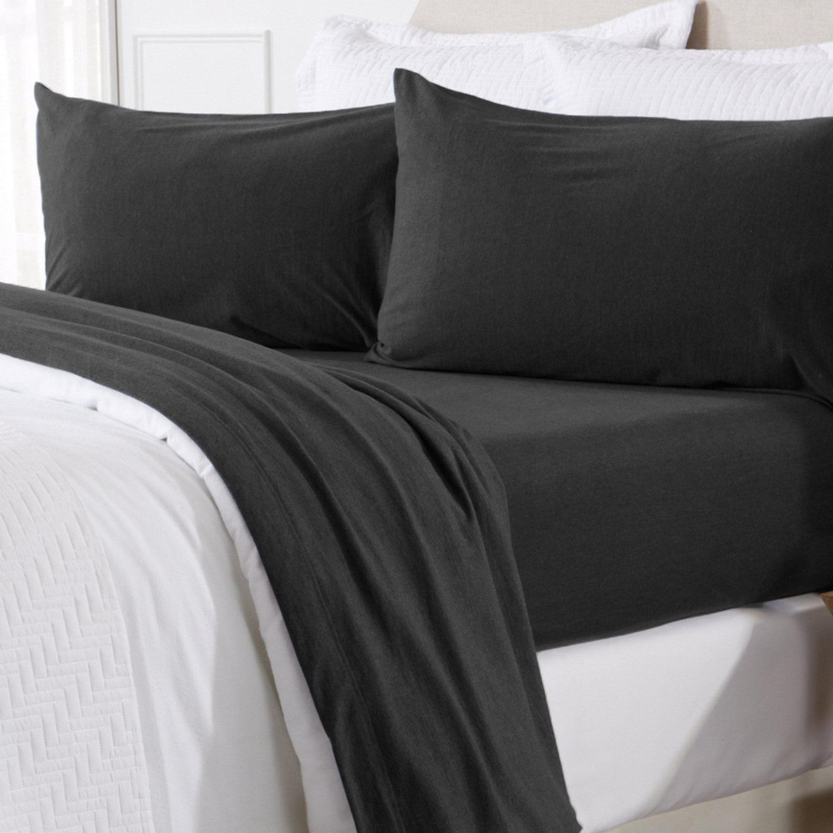 4-Piece Flannel Jersey Sheet - Cozy Flex Collection
