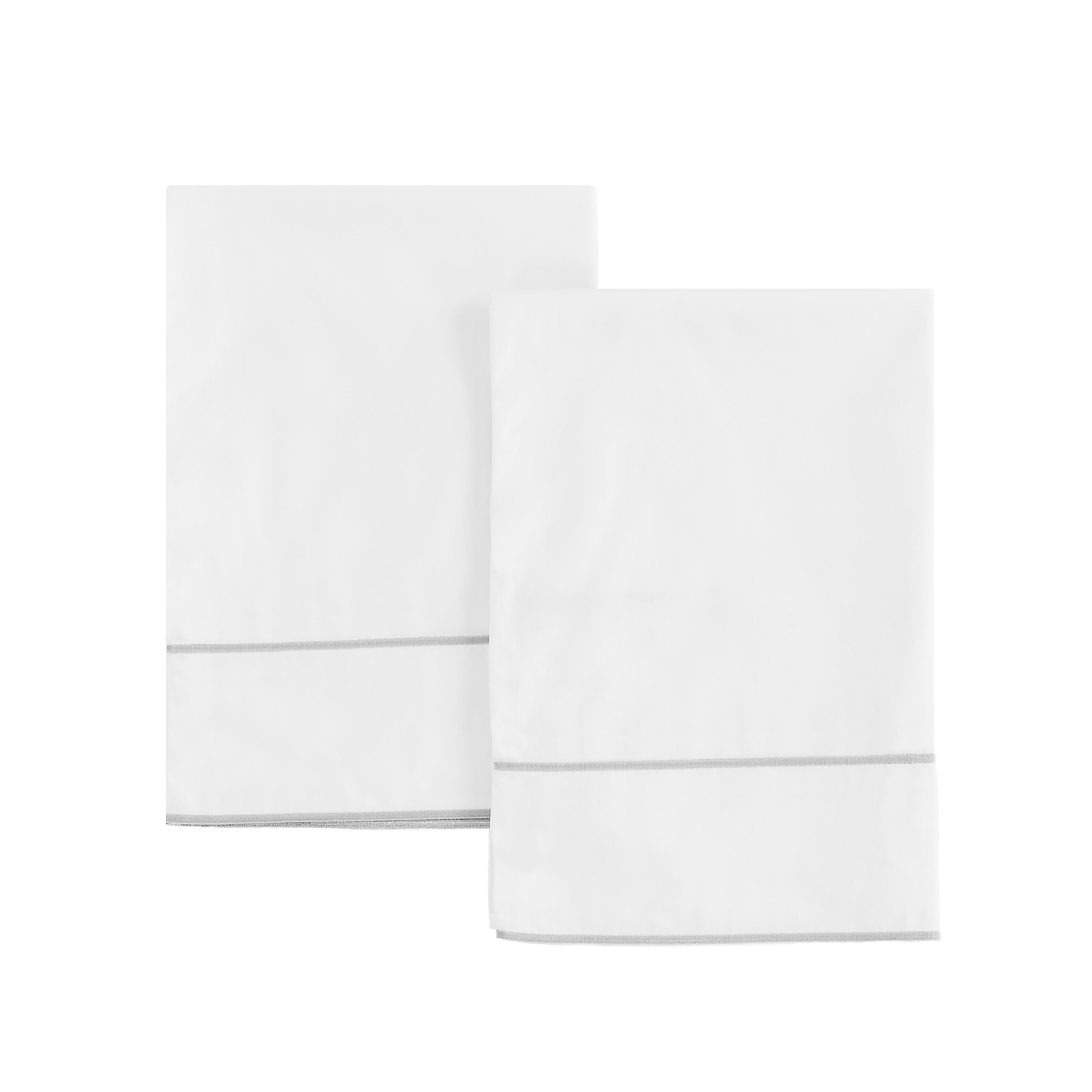 600 Thread Framed Sateen Embroidered Cotton Pillowcase Pair