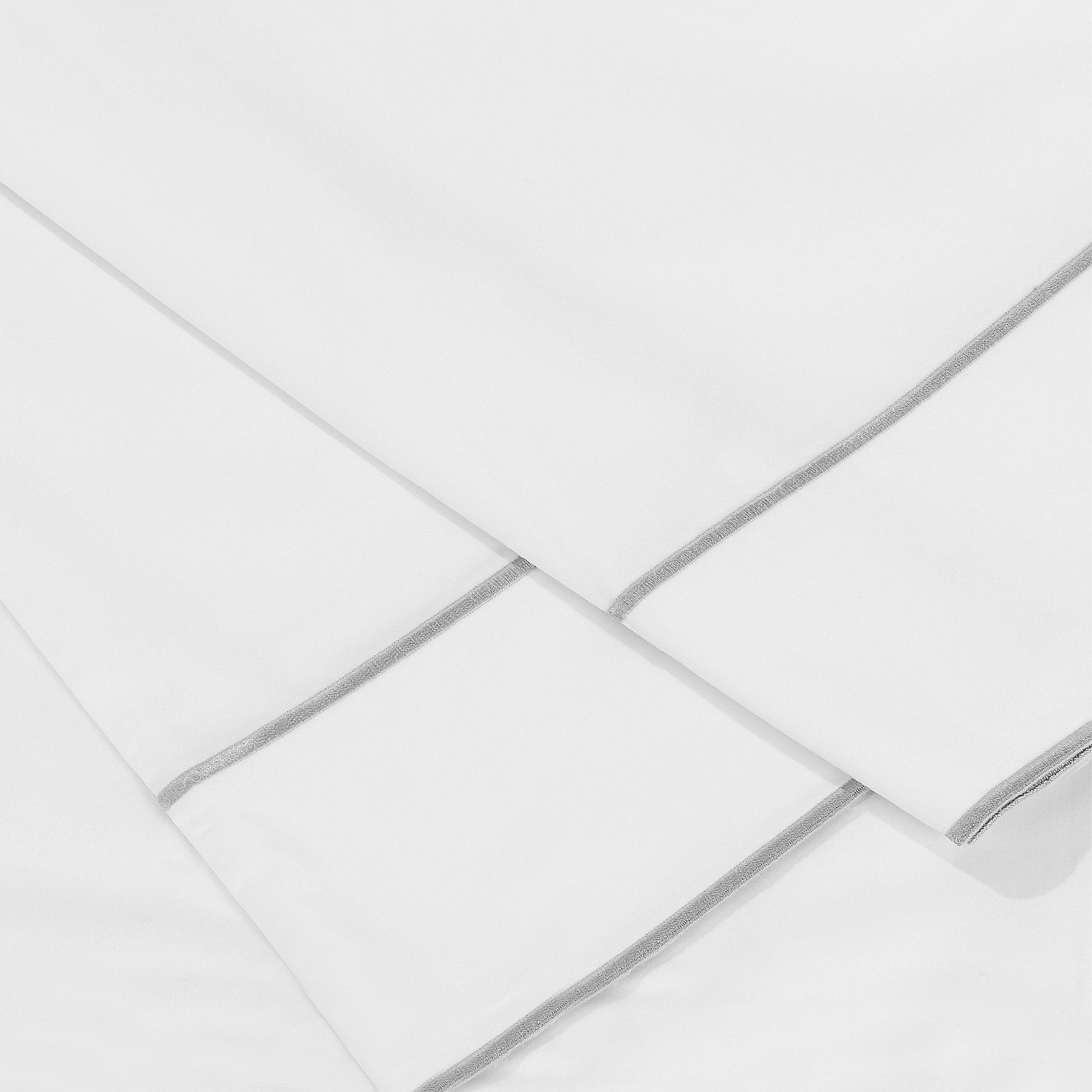 600 Thread Framed Sateen Embroidered Cotton Pillowcase Pair