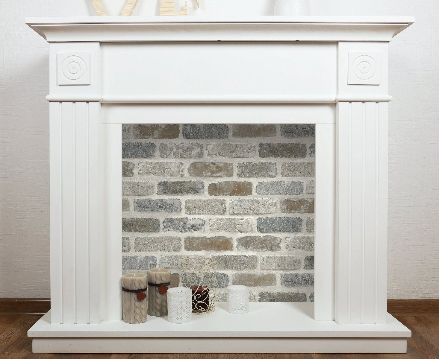 Washed Faux Brick Peel and Stick Removable Wallpaper