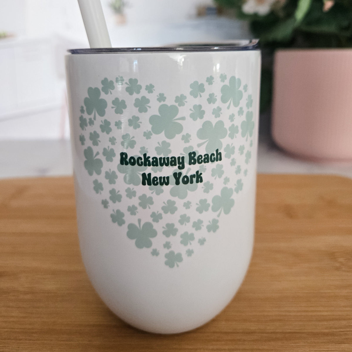Custom St. Patrick's Day Heart Wine Tumbler