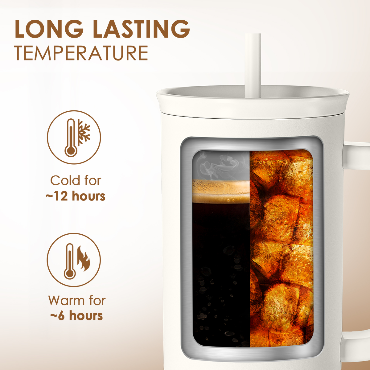 Valentine's Day Travel Tumbler for Wife - 40oz, White