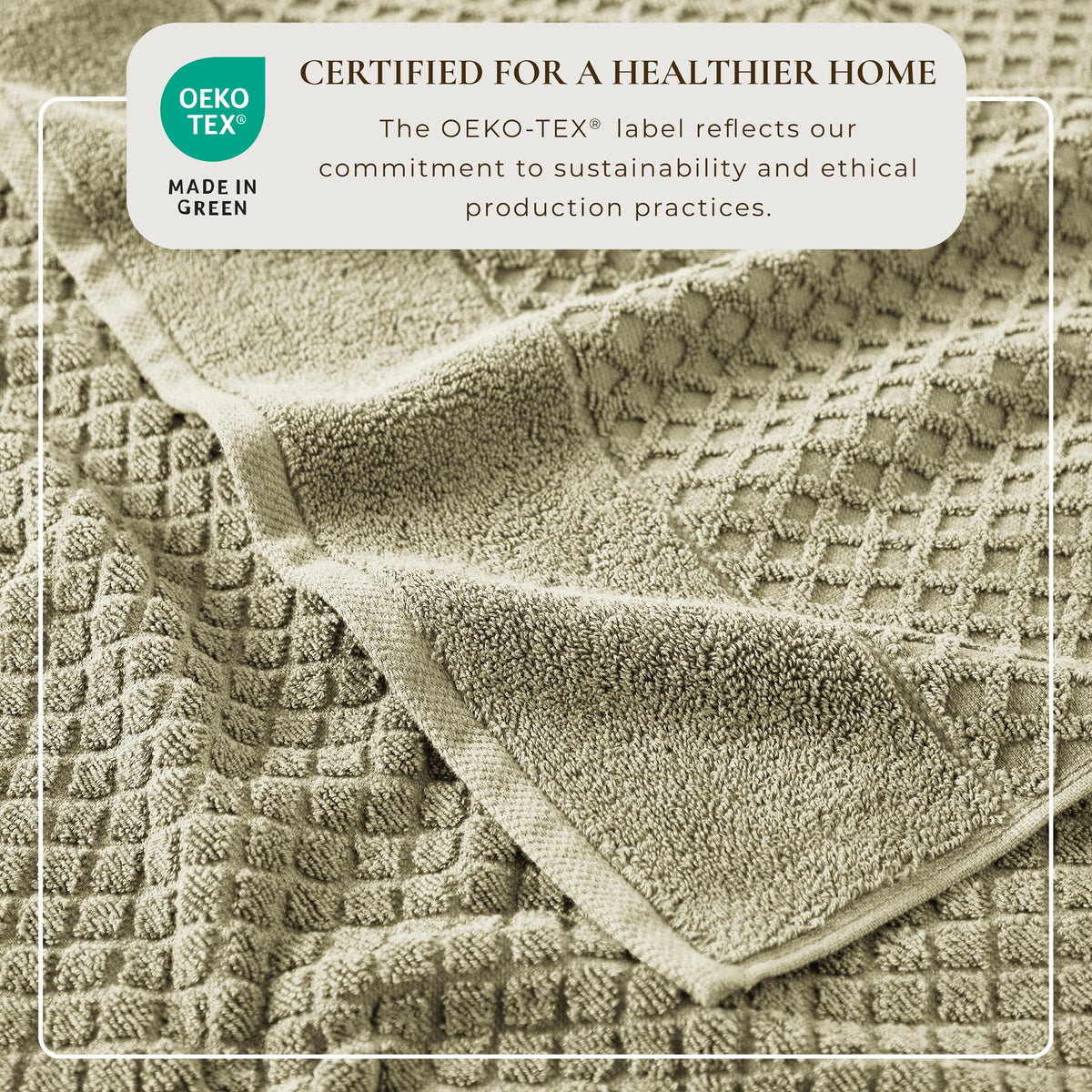 Cotton Diamond Waffle Weave Bath Towel Set - Grayson Collection